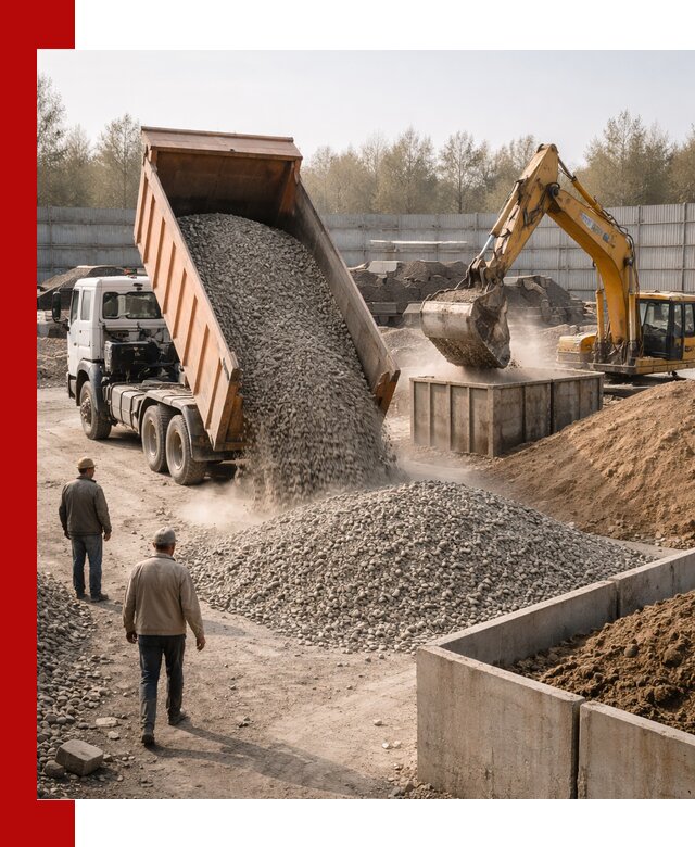 Доставка нерудных материалов с погрузкой и разгрузкой в Нальчике