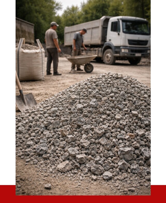 Гранитный щебень фракция 20-40 в Нальчике от 3316 руб. ПРОНЕРУДНль