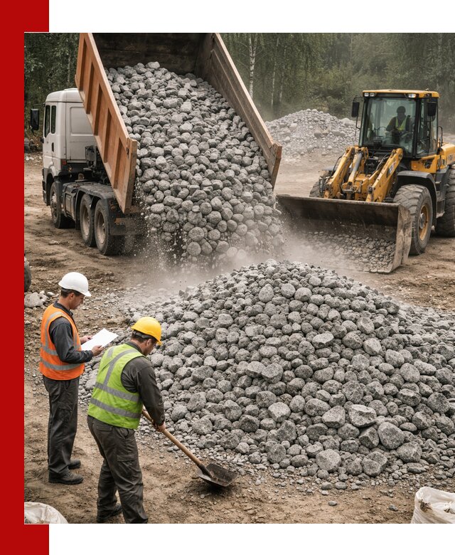 Гранитный щебень фракция 70-150 доставка в Нальчике