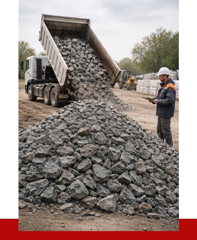 Гранитный щебень фракция 100-200 в Нальчике от 4352 р. ПРОНЕРУДНль