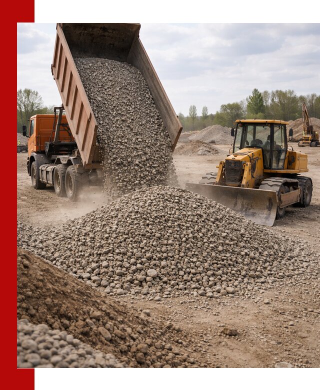 Доставка гравийного щебня фракции 40-70 в Нальчике