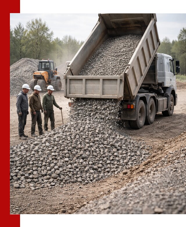 Доставка гравийного щебня фракции 70-120 в Нальчике