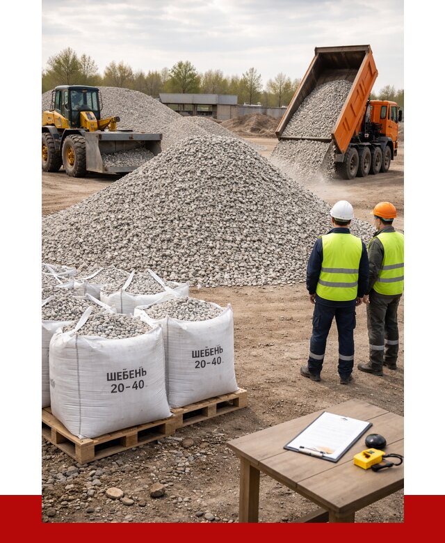 Известняковый щебень 20-40 в Нальчике от 2176 р. ПРОНЕРУДНль