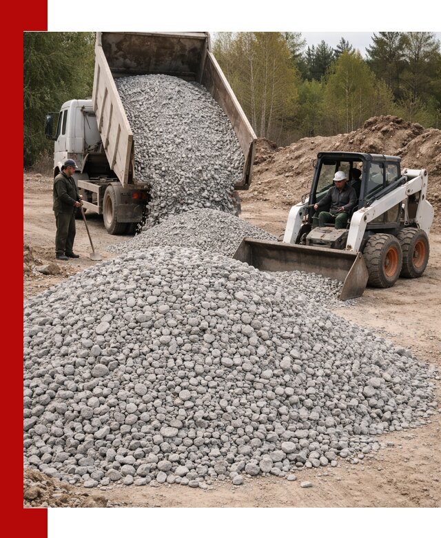 Доставка доломитового щебня в Нальчике напрямую от карьера