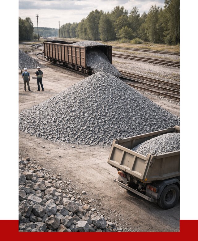Железнодорожный щебень 20-60 в Нальчике от 1762 р. | ПРОНЕРУДНль