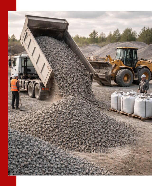 Бетонный щебень фракция 5–20 с доставкой в Нальчике