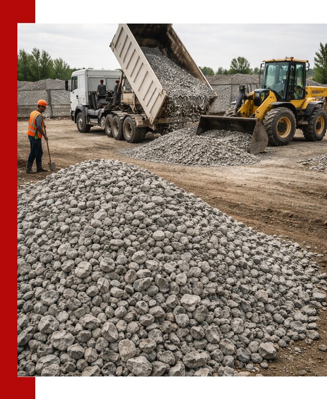 Доставка бетонного щебня фракции 40-70 в Нальчике