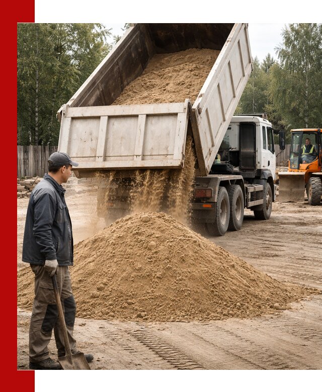Доставка и продажа песка с разгрузкой в Нальчике