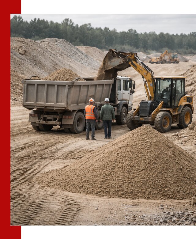 Карьерный среднезернистый песок с доставкой в Нальчике