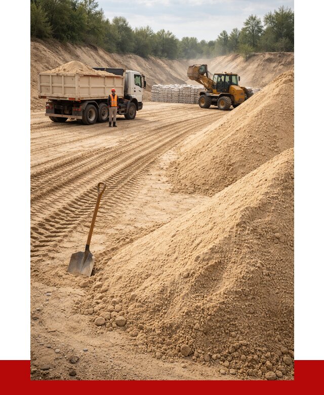 Карьерный песок мелкозернистый в Нальчике от 9327 р. | ПРОНЕРУДНль