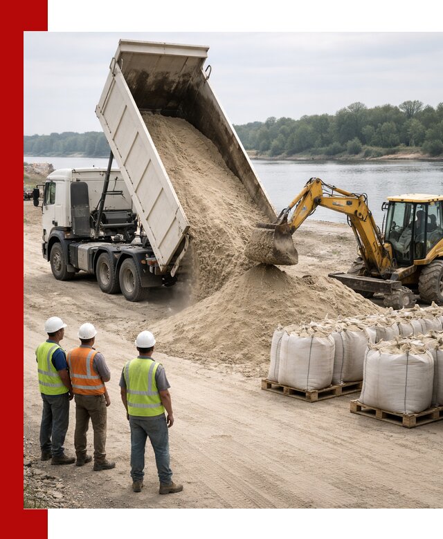 Доставка речного песка в Нальчике самосвалами и погрузкой
