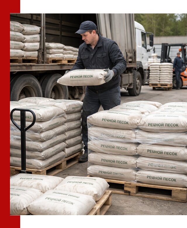 Речной песок в мешках с доставкой в Нальчике