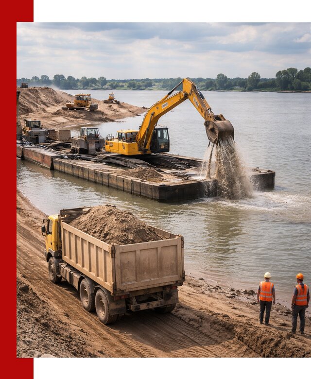 Намывной песок с доставкой в Нальчике оптом и в розницу