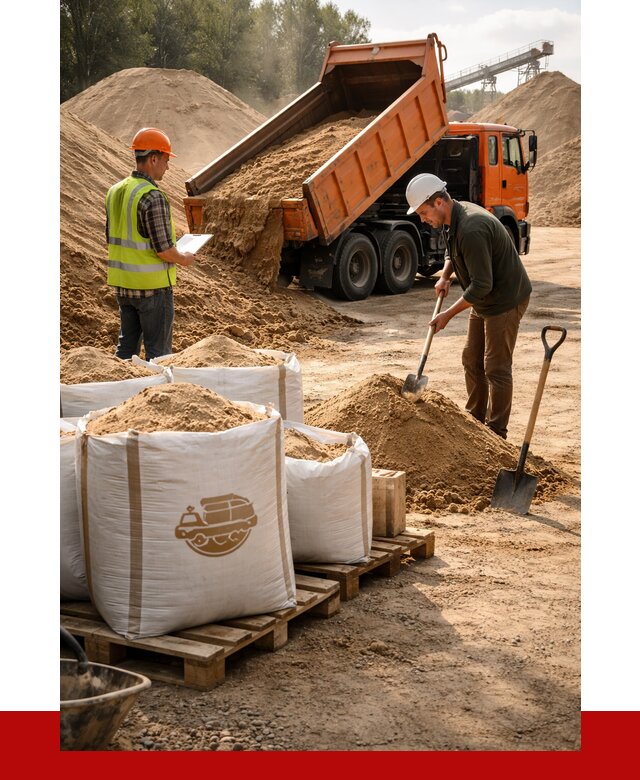 Строительный песок в Нальчике от 2280 р. с доставкой, ПРОНЕРУДНль