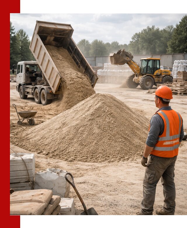 Доставка строительного песка с самосвалом в Нальчике
