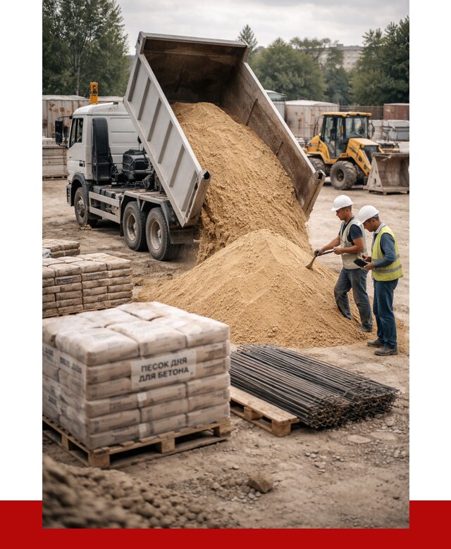 Песок для бетона в Нальчике от 2591 р. с доставкой, ПРОНЕРУДНль