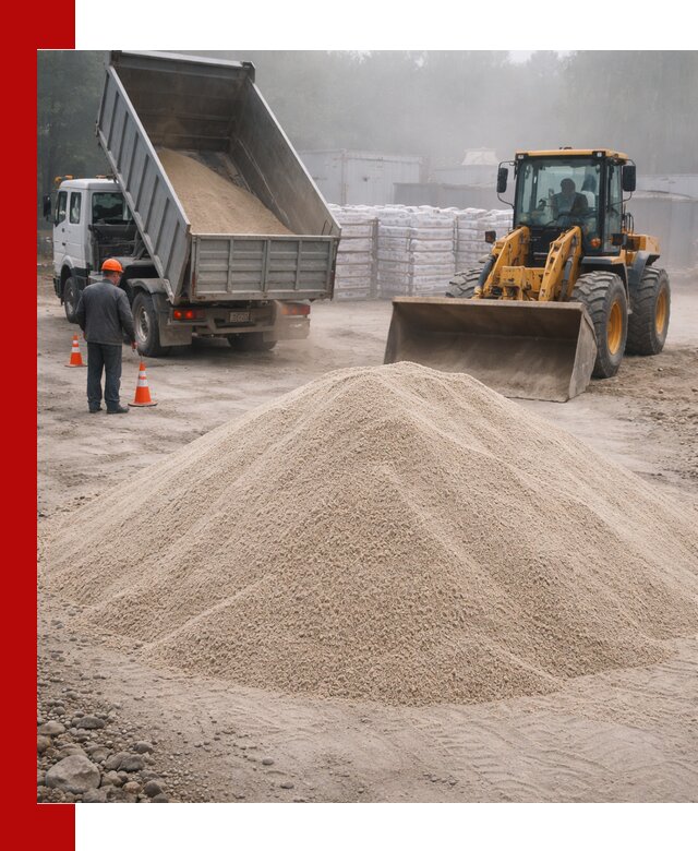 Кварцевый песок фракция 0–8 для стройработ в Нальчике