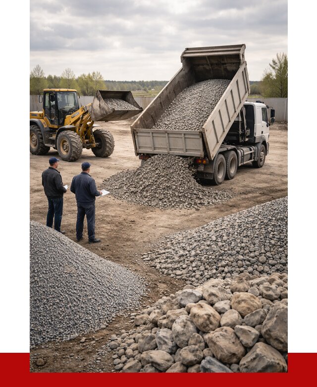 Гравий и камень с доставкой в Нальчике от 4352 р. - ПРОНЕРУДНль