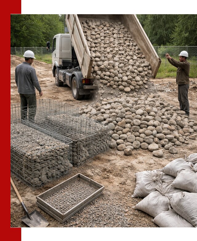 Камень для габионов фракция 70–151 в Нальчике