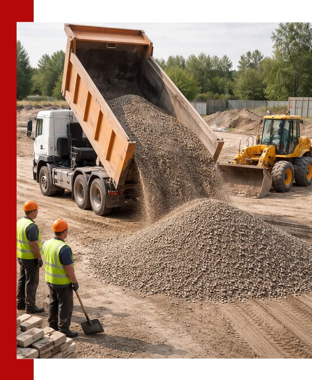Доставка щебёночно-песчаной смеси ЩПС С7 в Нальчике