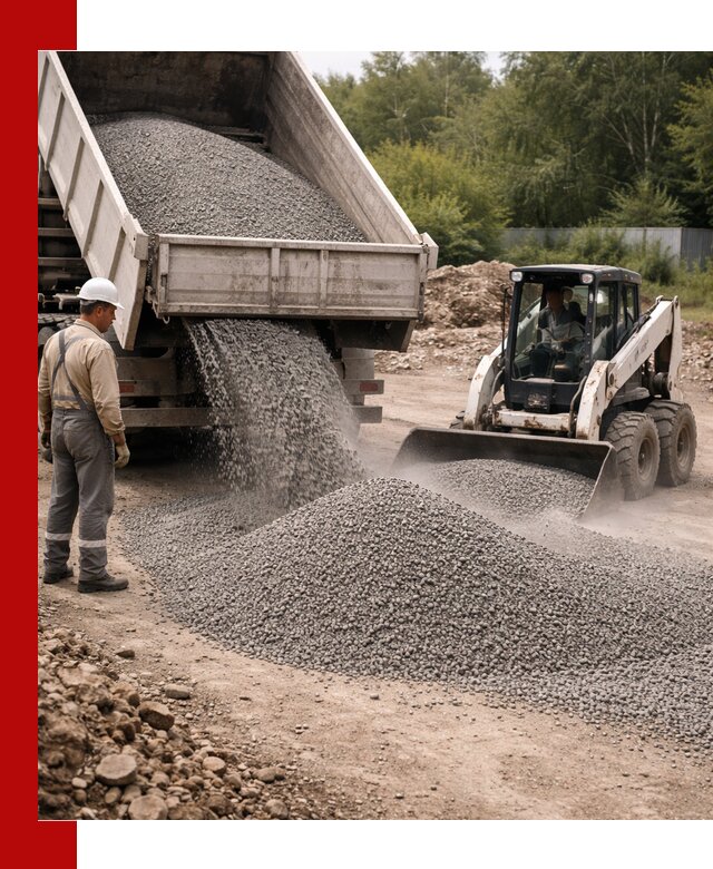 Доставка гравийного отсева 0-5 в Нальчике оптом и в розницу