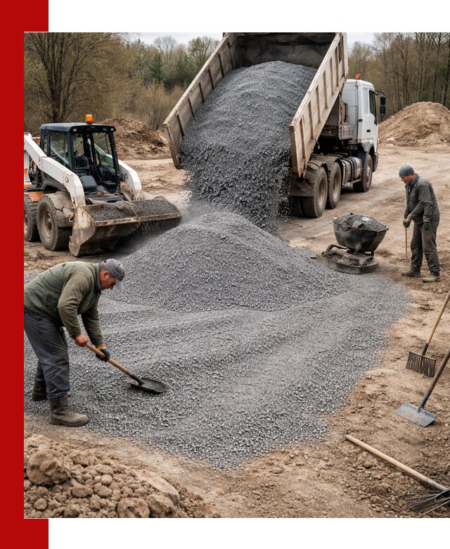 Отсев для подсыпки в Нальчике — доставка и подсыпка на участок