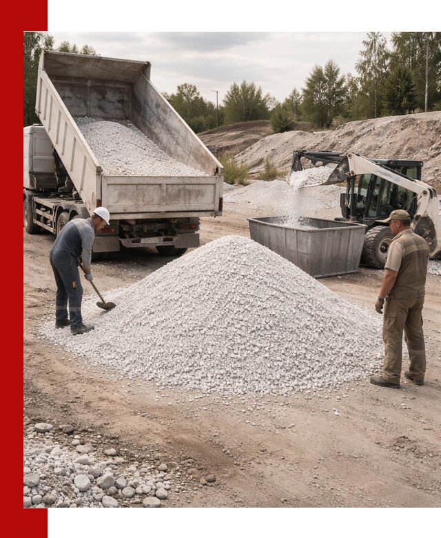 Доставка и продажа белой мраморной крошки в Нальчике