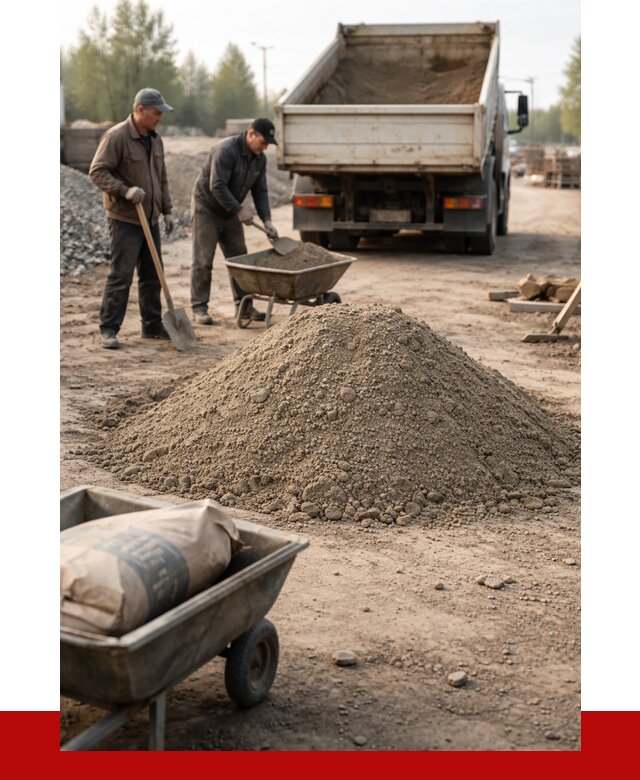 Цементно-песчаная смесь М150 в Нальчике от 4871 р. | ПРОНЕРУДНль