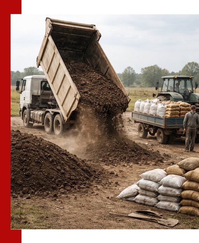 Доставка грунта и удобрений оптом в Нальчике для сельхоз и строительства