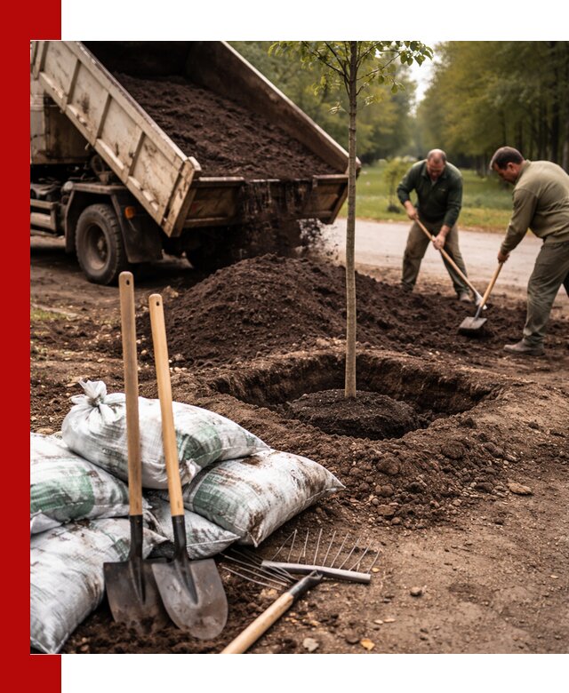 Грунт для посадки деревьев в Нальчике — доставка и подготовка почвы