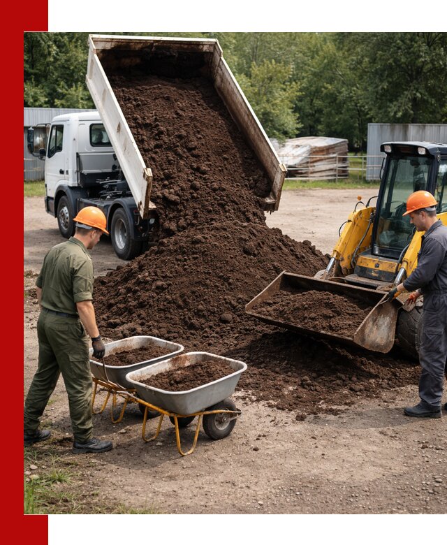 Доставка торфо-земляной смеси в Нальчике для огорода и ландшафта