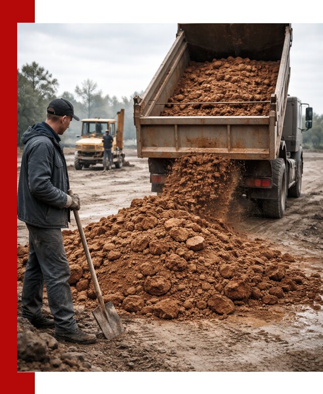 Глина для засыпки в Нальчике с доставкой самосвалами