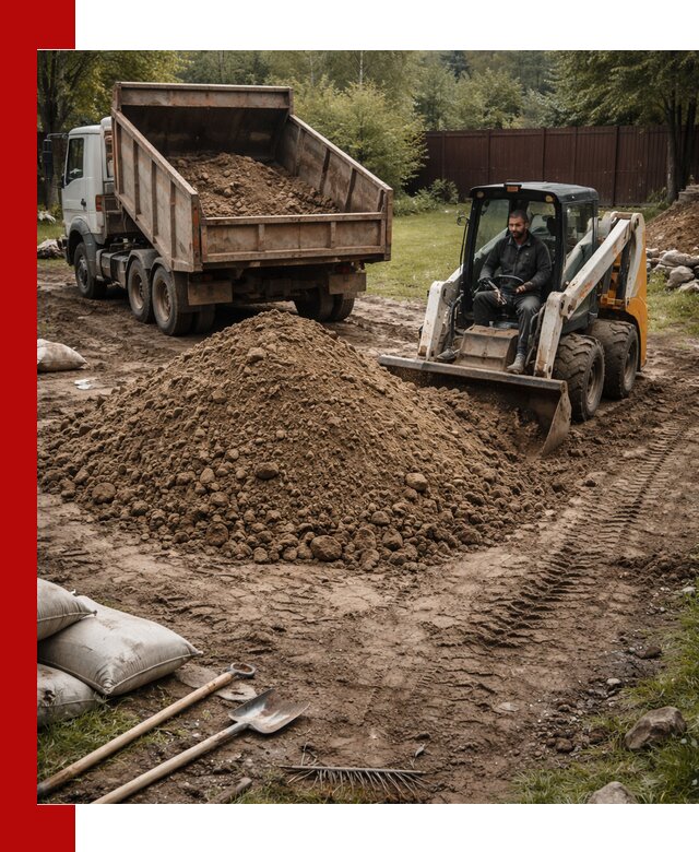 Суглинок для планировки участков в Нальчике с доставкой и выгрузкой