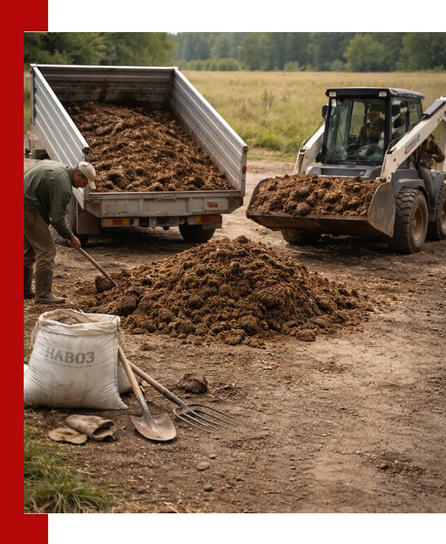 Доставка конского навоза в Нальчике с разгрузкой и доставкой на объект