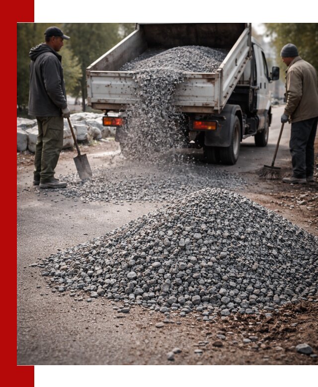 Гранитная крошка для посыпки дорог и тротуаров в Нальчике