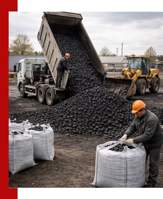 Доставка каменного угля в Нальчике оптом и в розницу