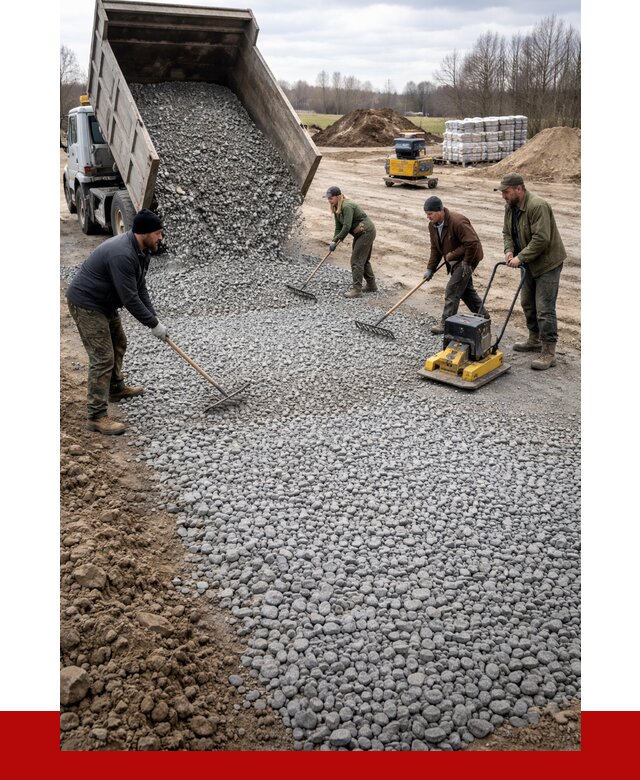 Устройство щебеночной подушки в Нальчике от 4663 р. ПРОНЕРУДНль
